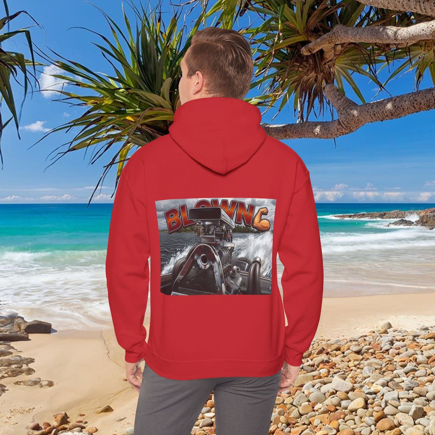 MIRAGE BLOWN MOTOR design from the Bad Lad Oz Ski Racing Tribute Collection Hoodies
