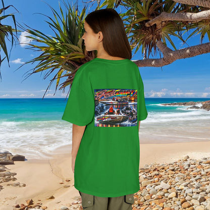 Unisex Gods Gift Kids Tribute Tshirt Reverse Print - design is colourful and bright with some old school cool from Bad Lad Oz  A great unisex idea