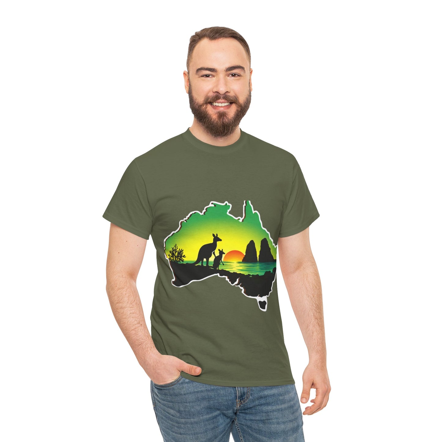 Bad Lad Map of Oz Kangaroo T-shirt