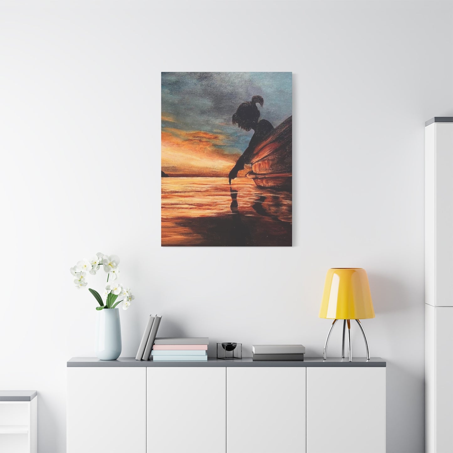 Hand Painted Canvas Wall Art Print - Reflection