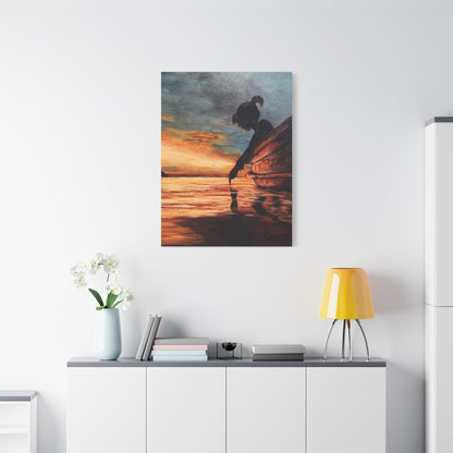 Hand Painted Canvas Wall Art Print - Reflection