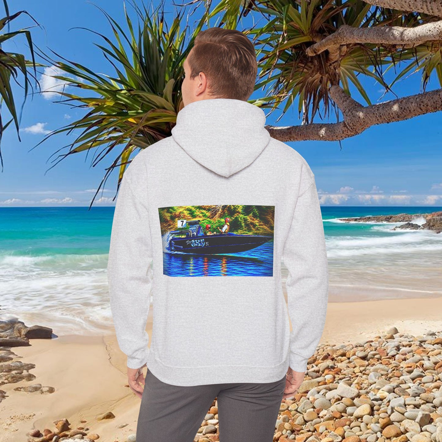 The Tribute Range - THE AXE -  Australian Water Ski Racing Hoodie. Bad Lad Oz has paid homage to the iconic THE AXE with our Tribute Collection
