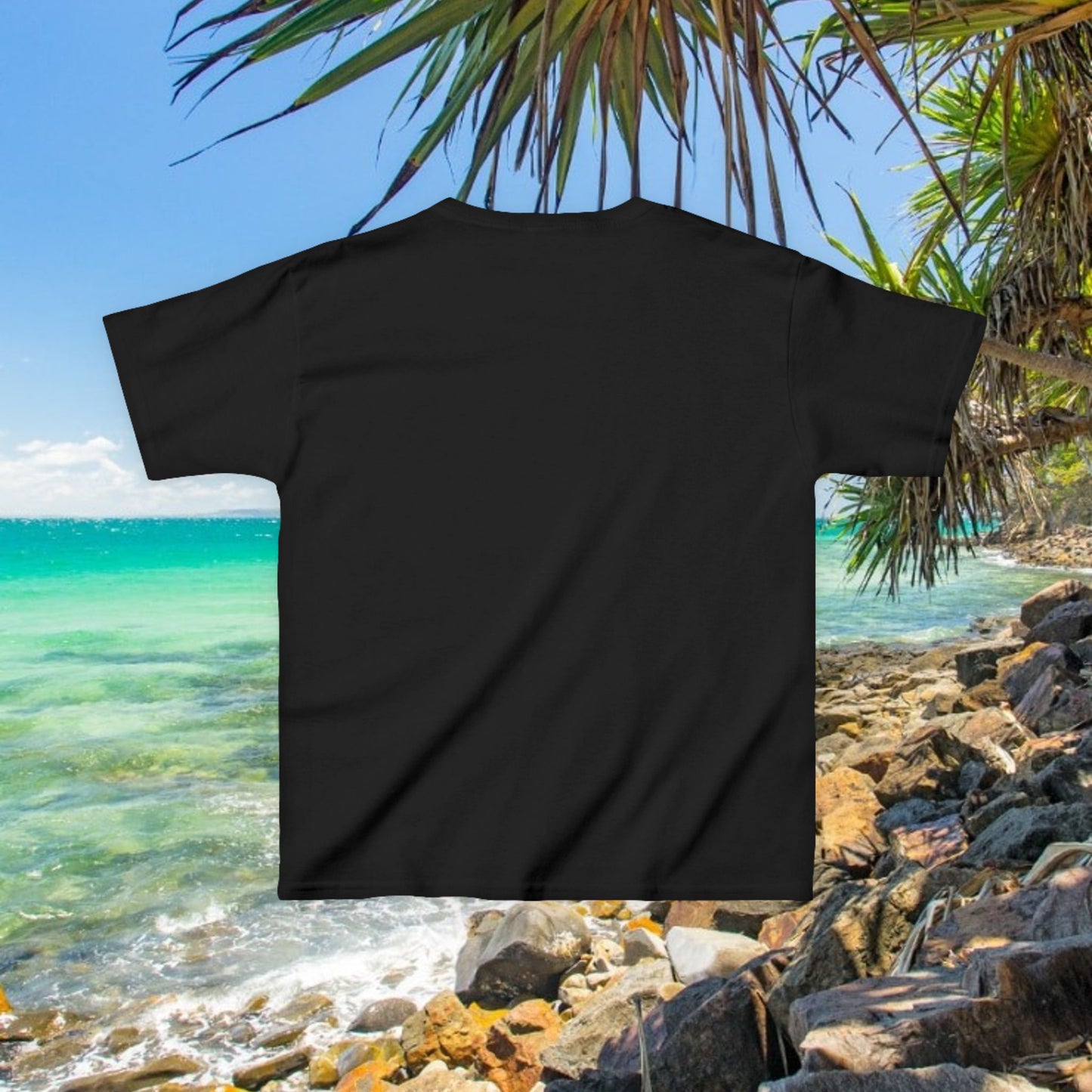 Bad Lad Australia Beach Bum Kids Unisex Tee - Fun, Aussie Pride Kids T-Shirt, featuring a Vibrant and Colourful Summer design