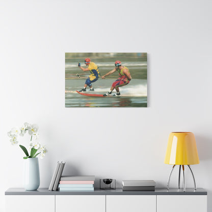 The Bird Water Skiing Canvas Wall Art
