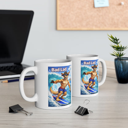Bad Lad Action Roo Collection - Surfing Roo Coffee Mug