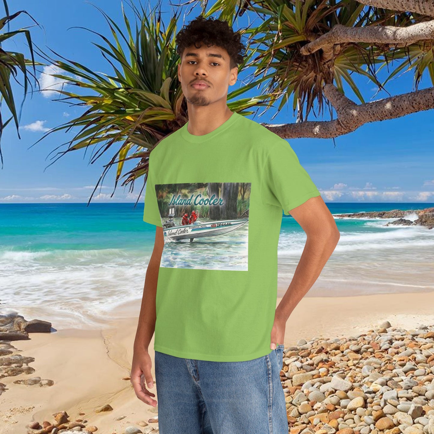 ISLAND 🏝️ COOLER Australian Water Ski Racing Tribute Range T-shirt Celebrates the Original Kings of the Murray