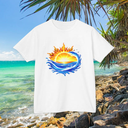 Bad Lad Australia Beach Bum Kids Unisex Tee - Fun, Aussie Pride Kids T-Shirt, featuring a Vibrant and Colourful Summer design