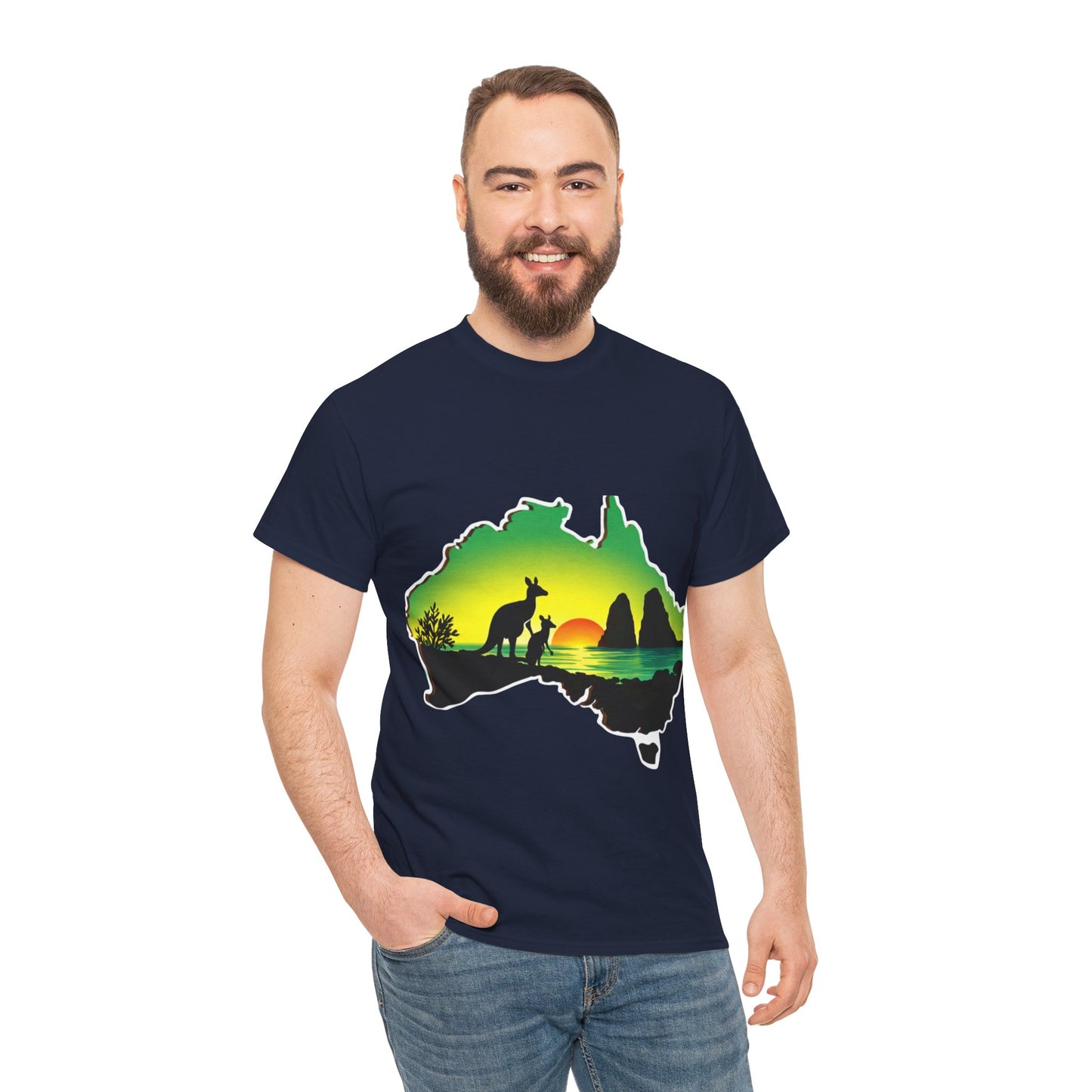 Bad Lad Map of Oz Kangaroo T-shirt
