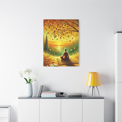 Hand Painted Canvas Wall Art Print - Meditation
