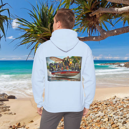 Copy of Copy of The Tribute Range - STINGA Australian Water Ski Racing Hoodie. Bad Lad Oz has paid homage to the iconic STINGA with our Tribute Collection