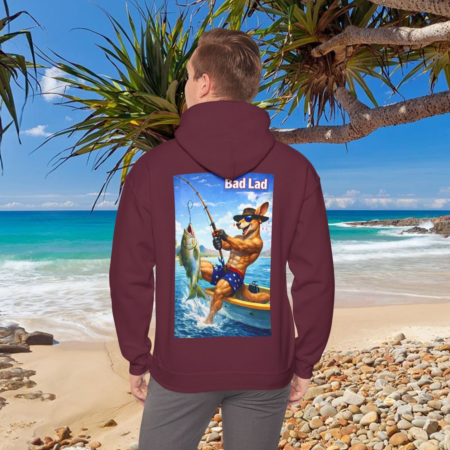 Bad Lad Oz Action Roo Fishing Hoodie