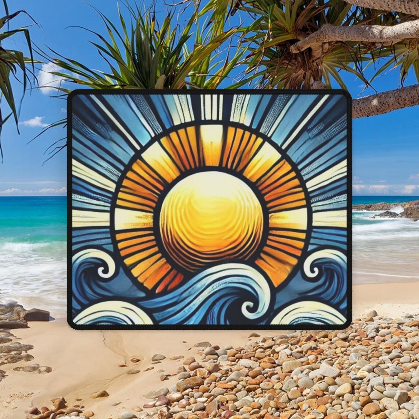 Blue Sun Computer Mouse Pad