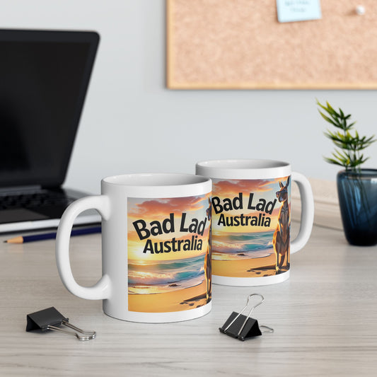 Bad Lad Oz Kangaroo Wave Mug