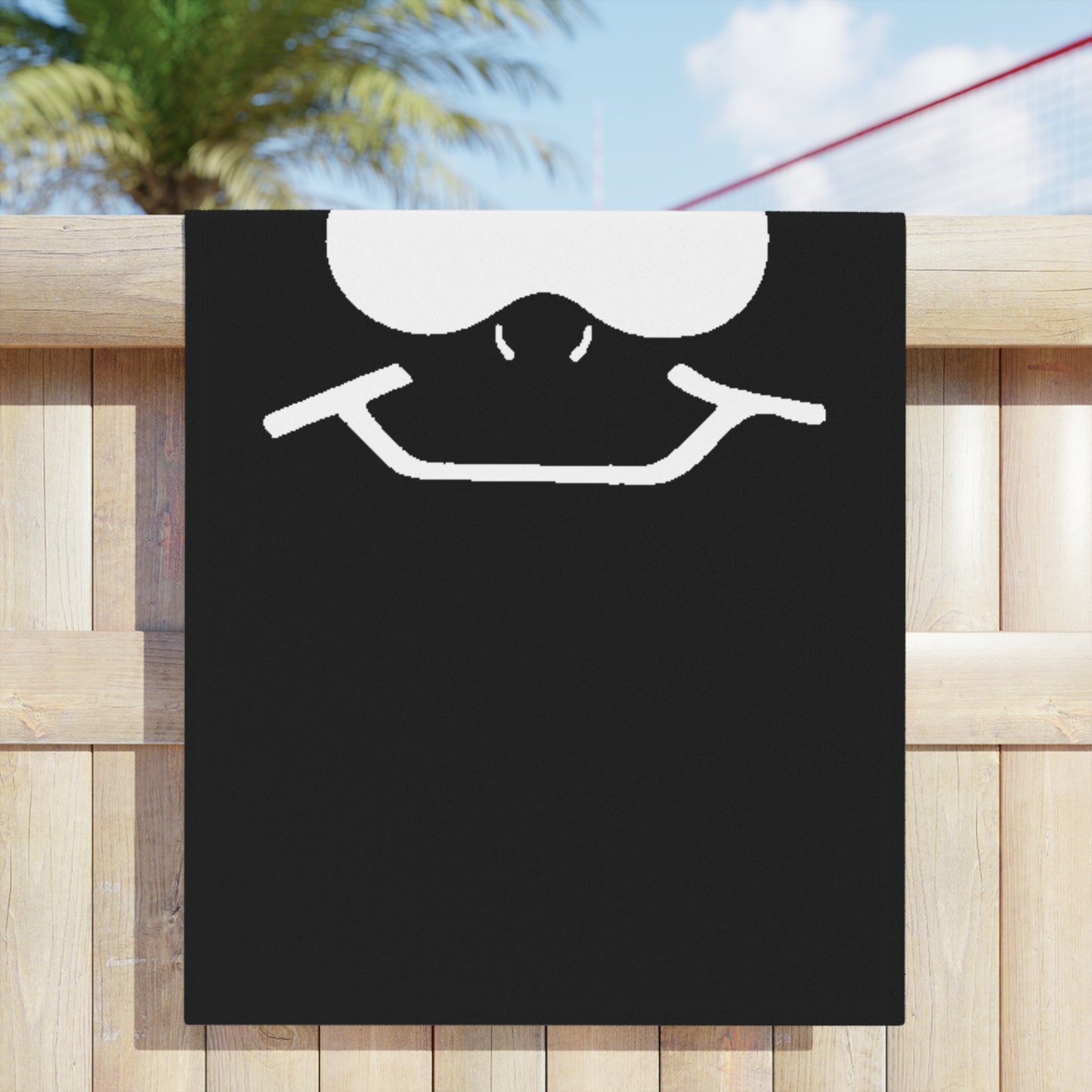 Bad Lad Smiley Beach Towel - Black