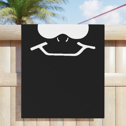 Bad Lad Smiley Beach Towel - Black