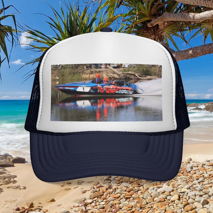 🇦🇺 Australian Water Ski Racing tribute with this cool 😎 Trucker Cap - MERC FORCE. Bad Lad Oz is paying homage to the speed demon itself in this Collection
