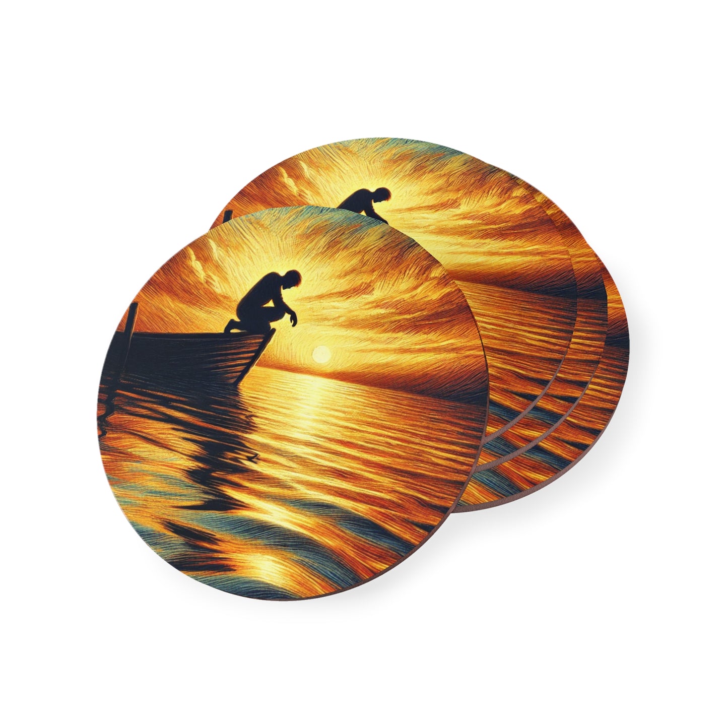 On The Lake Cork Drink Coasters