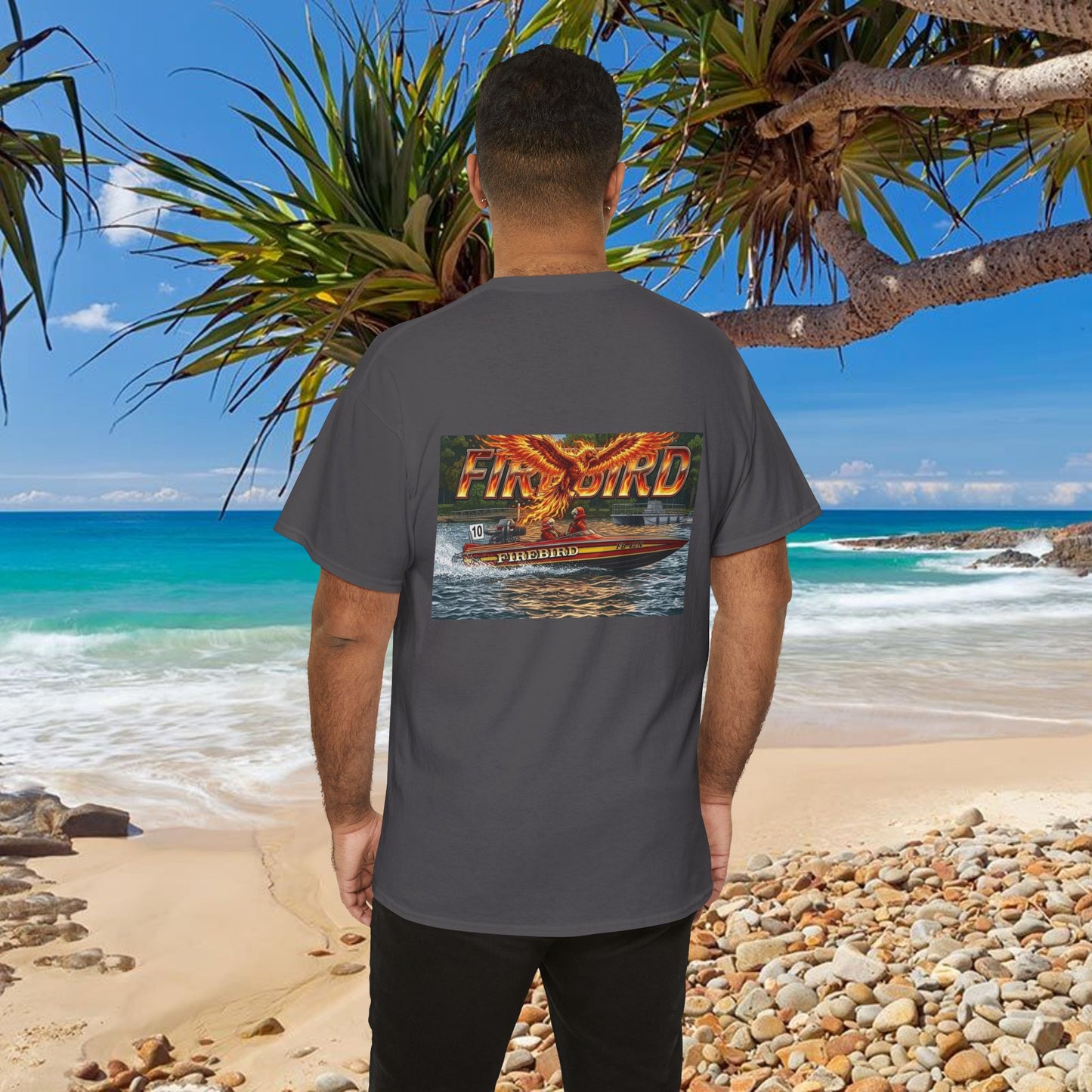 FIREBIRD Australian Water Ski Racing Tribute T-shirt celebrating a favourite of the sport globally for multiple decades and Championships