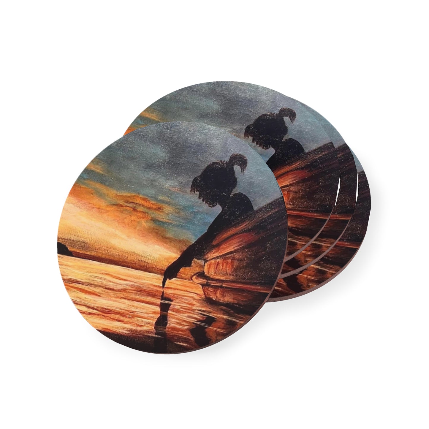 Reflection Cork Drink Coasters