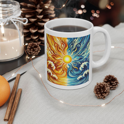 Bad Lad Ocean Sun Waves Coffee Cup