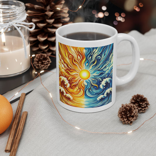 Bad Lad Ocean Sun Waves Coffee Cup