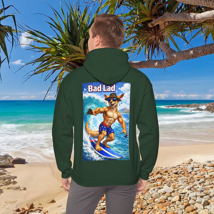 Bad Lad Oz Surfing Kangaroo Unisex Hoodie
