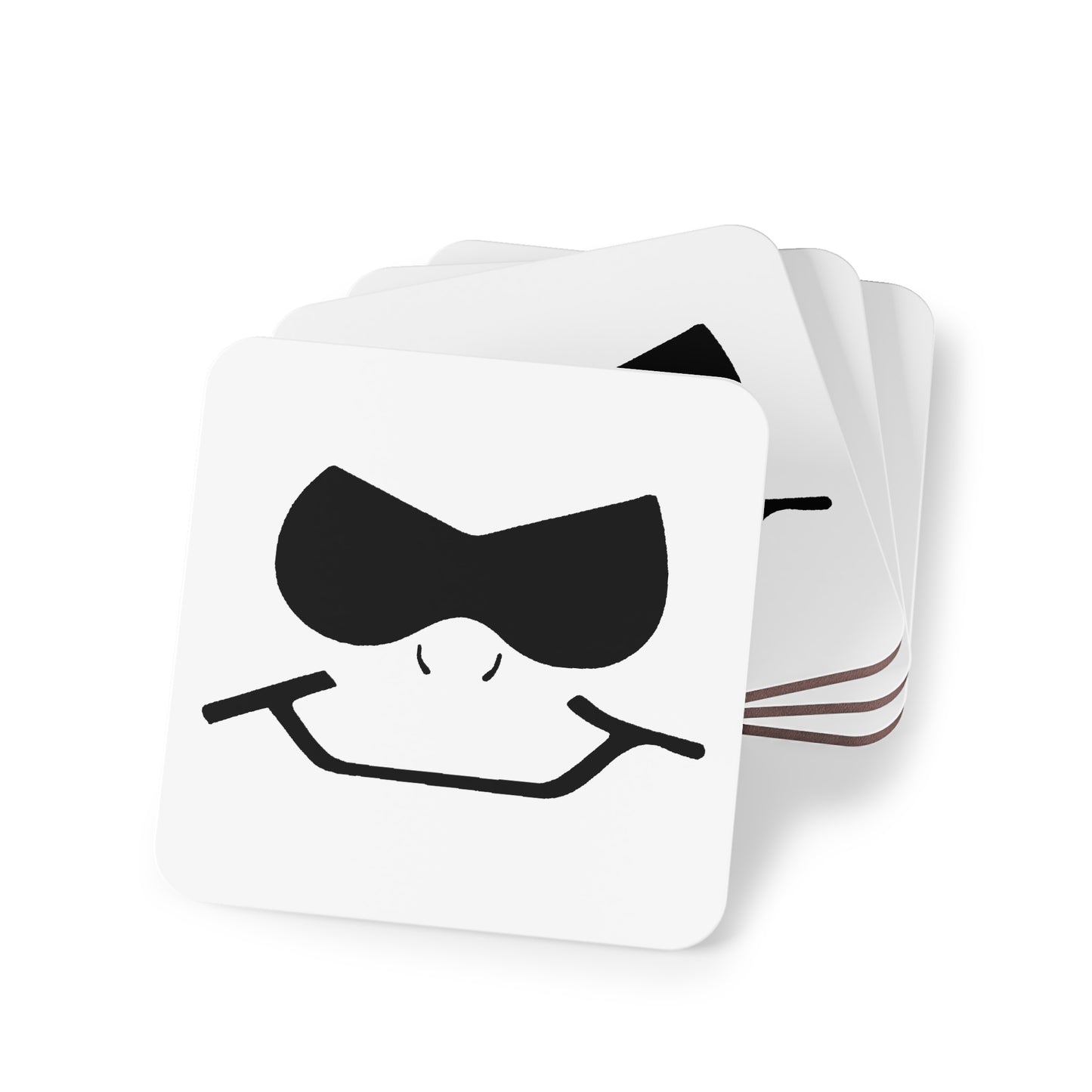 Bad Lad Smiley Cork Drink Coasters