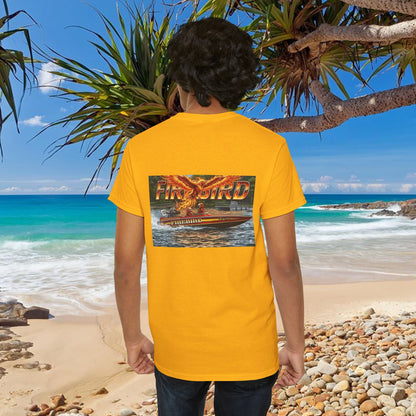 FIREBIRD Australian Water Ski Racing Tribute T-shirt celebrating a favourite of the sport globally for multiple decades and Championships