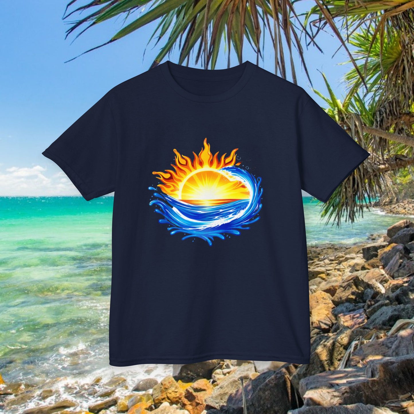 Bad Lad Australia Beach Bum Kids Unisex Tee - Fun, Aussie Pride Kids T-Shirt, featuring a Vibrant and Colourful Summer design
