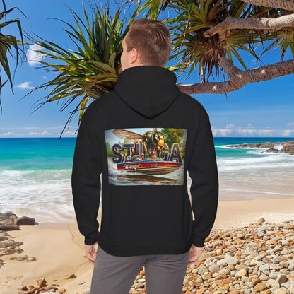 Copy of Copy of The Tribute Range - STINGA Australian Water Ski Racing Hoodie. Bad Lad Oz has paid homage to the iconic STINGA with our Tribute Collection