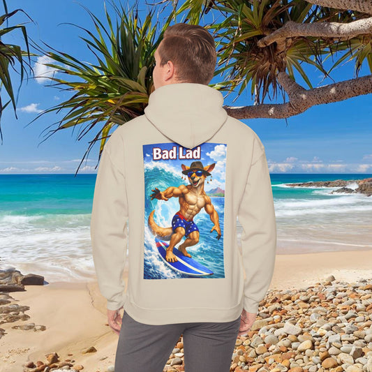 Bad Lad Oz Surfing Kangaroo Unisex Hoodie