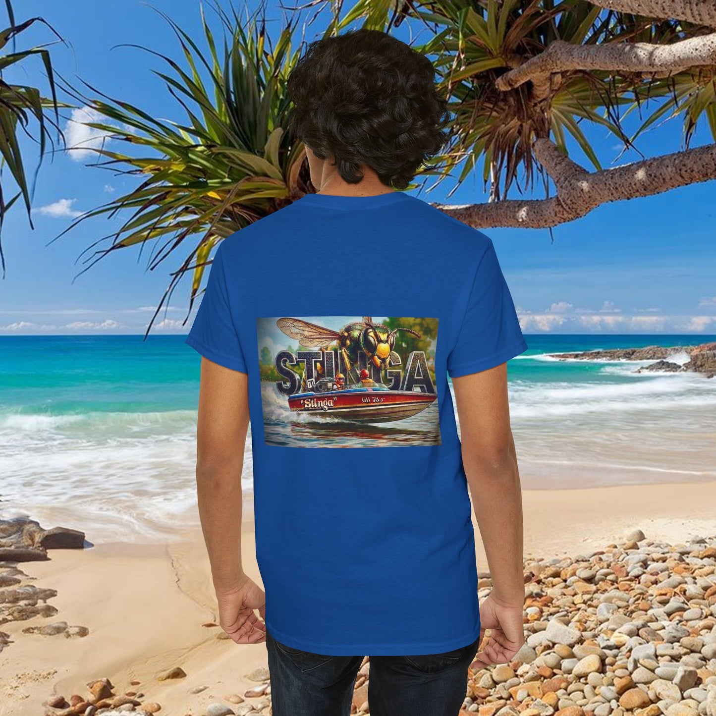 STINGA Australian Water Ski Racing Tribute T-shirt celebrating the incredible success of the Connelly known as a LEGEND in ski racing