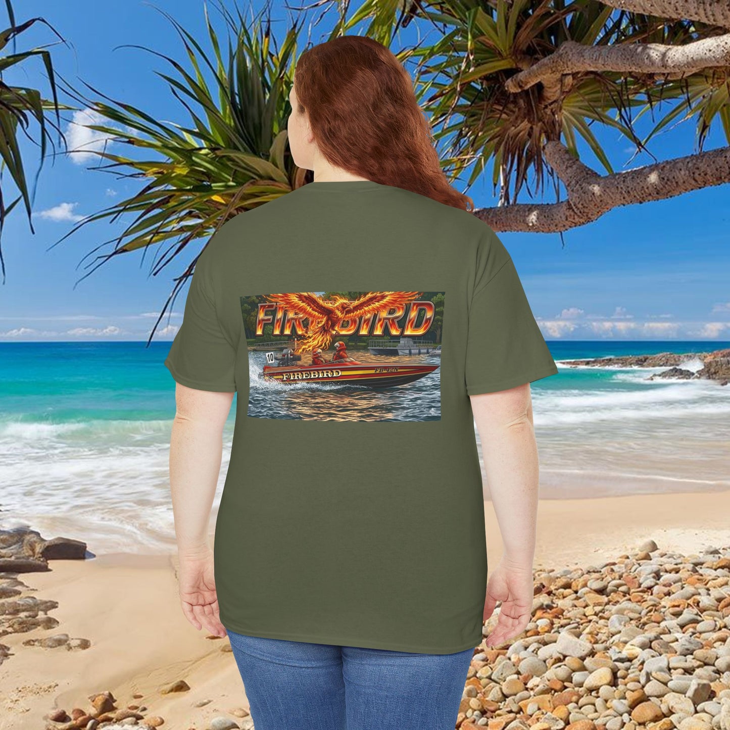 FIREBIRD Australian Water Ski Racing Tribute T-shirt celebrating a favourite of the sport globally for multiple decades and Championships