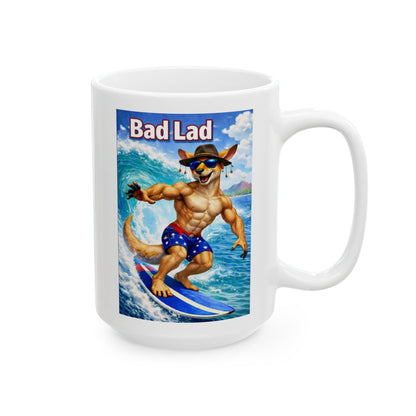 Bad Lad Action Roo Collection - Surfing Roo Coffee Mug