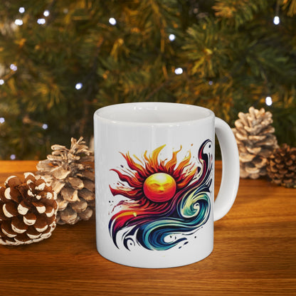 Bad Lad Oz Groovy Wave Design Ceramic Mug