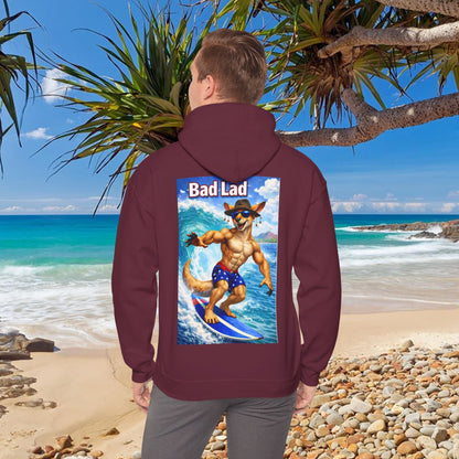 Bad Lad Oz Surfing Kangaroo Unisex Hoodie