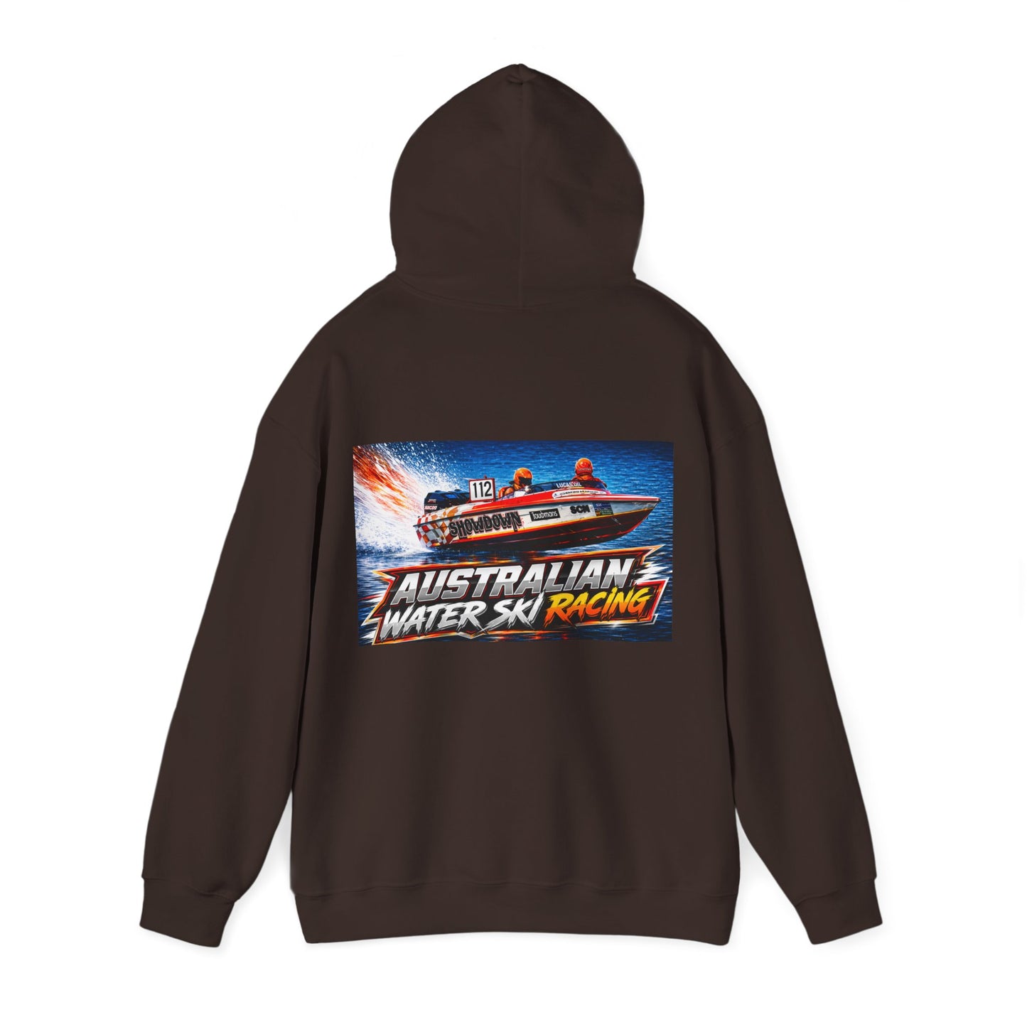 Australian Water Ski Racing Old School legend SHOWDOWN, is featured on this Bad Lad Tribute hoodie sweatshirt