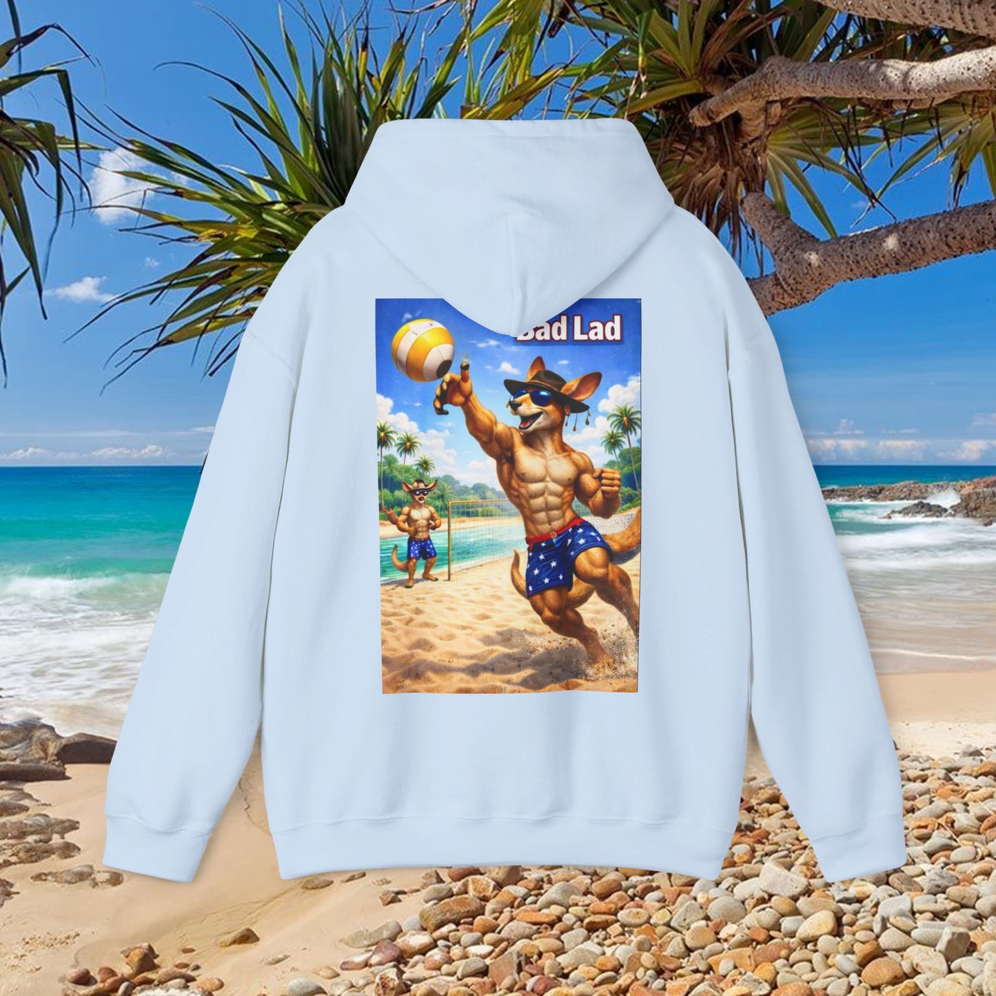 Bad Lad Oz Beach Volleyball Kangaroo Hoodie