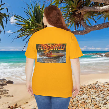 FIREBIRD Australian Water Ski Racing Tribute T-shirt celebrating a favourite of the sport globally for multiple decades and Championships