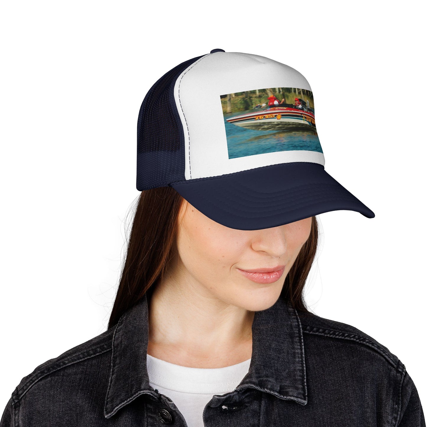 Australian Water Ski Racing Tribute Trucker Cap - TOP GUN ✈️ Bad Lad Oz celebrates the incredible success of the ski racing titan itself.