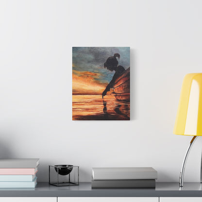 Hand Painted Canvas Wall Art Print - Reflection