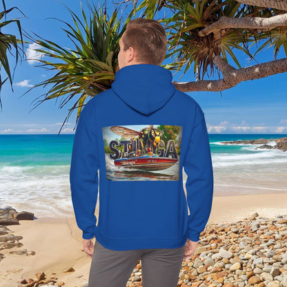 Copy of Copy of The Tribute Range - STINGA Australian Water Ski Racing Hoodie. Bad Lad Oz has paid homage to the iconic STINGA with our Tribute Collection