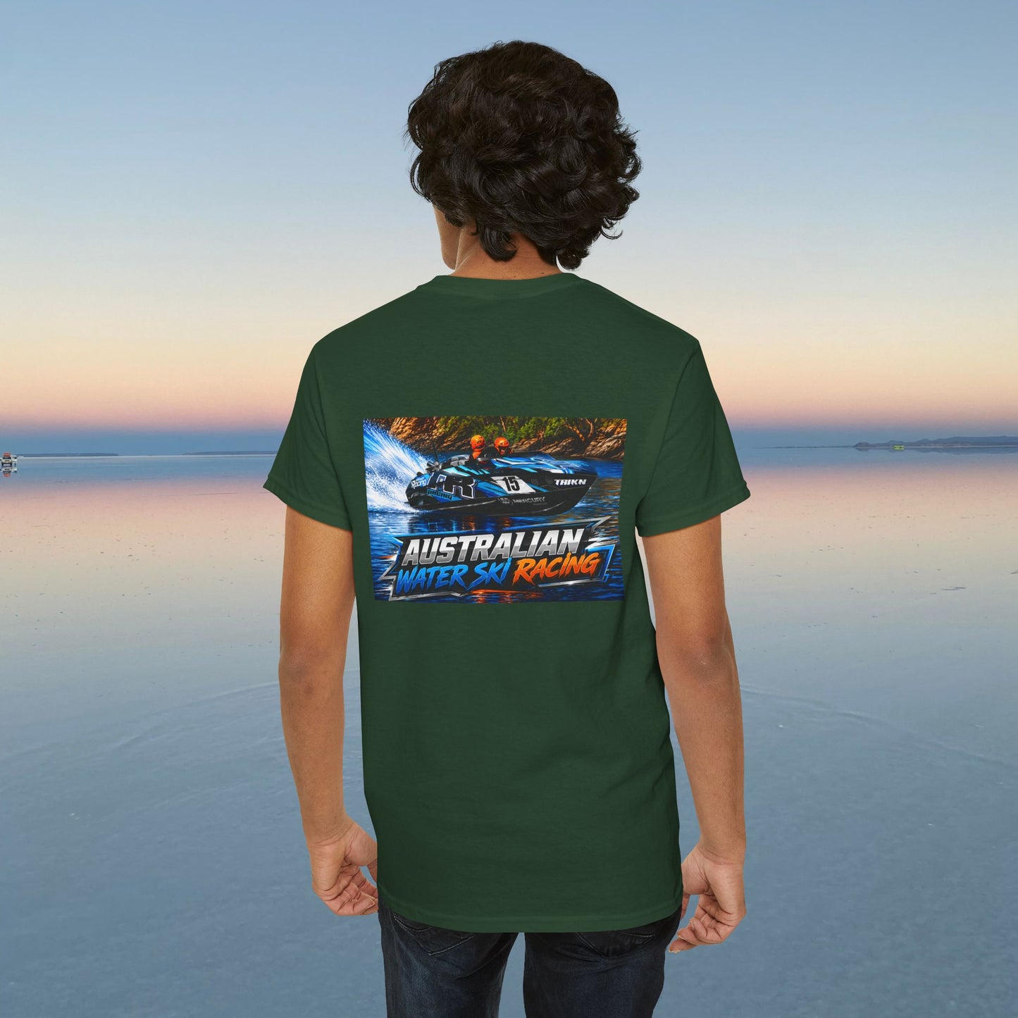 TR Australian Water Ski Racing Tribute Tee featuring the Champion Team