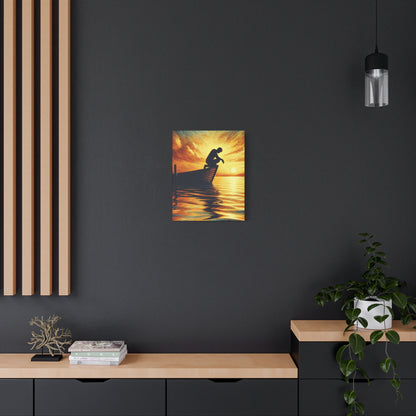 Hand Painted Canvas Wall Art Print - On The Lake
