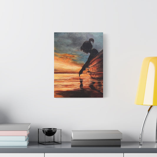 Hand Painted Canvas Wall Art Print - Reflection