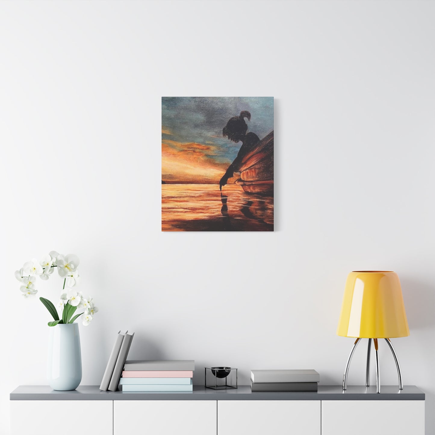 Hand Painted Canvas Wall Art Print - Reflection