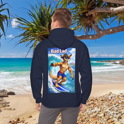Bad Lad Oz Surfing Kangaroo Unisex Hoodie