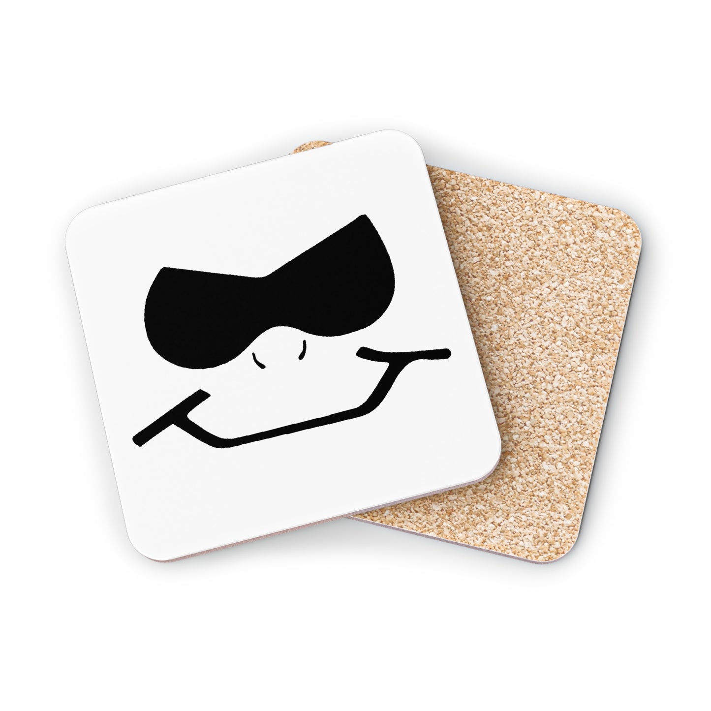 Bad Lad Smiley Cork Drink Coasters