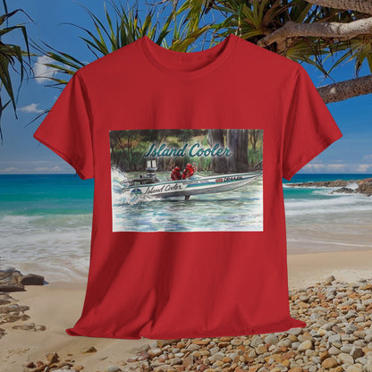 ISLAND 🏝️ COOLER Australian Water Ski Racing Tribute Range T-shirt Celebrates the Original Kings of the Murray