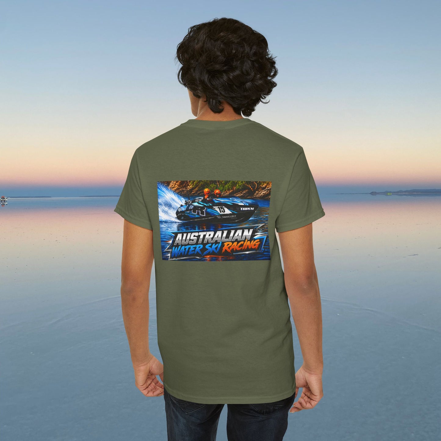 TR Australian Water Ski Racing Tribute Tee featuring the Champion Team